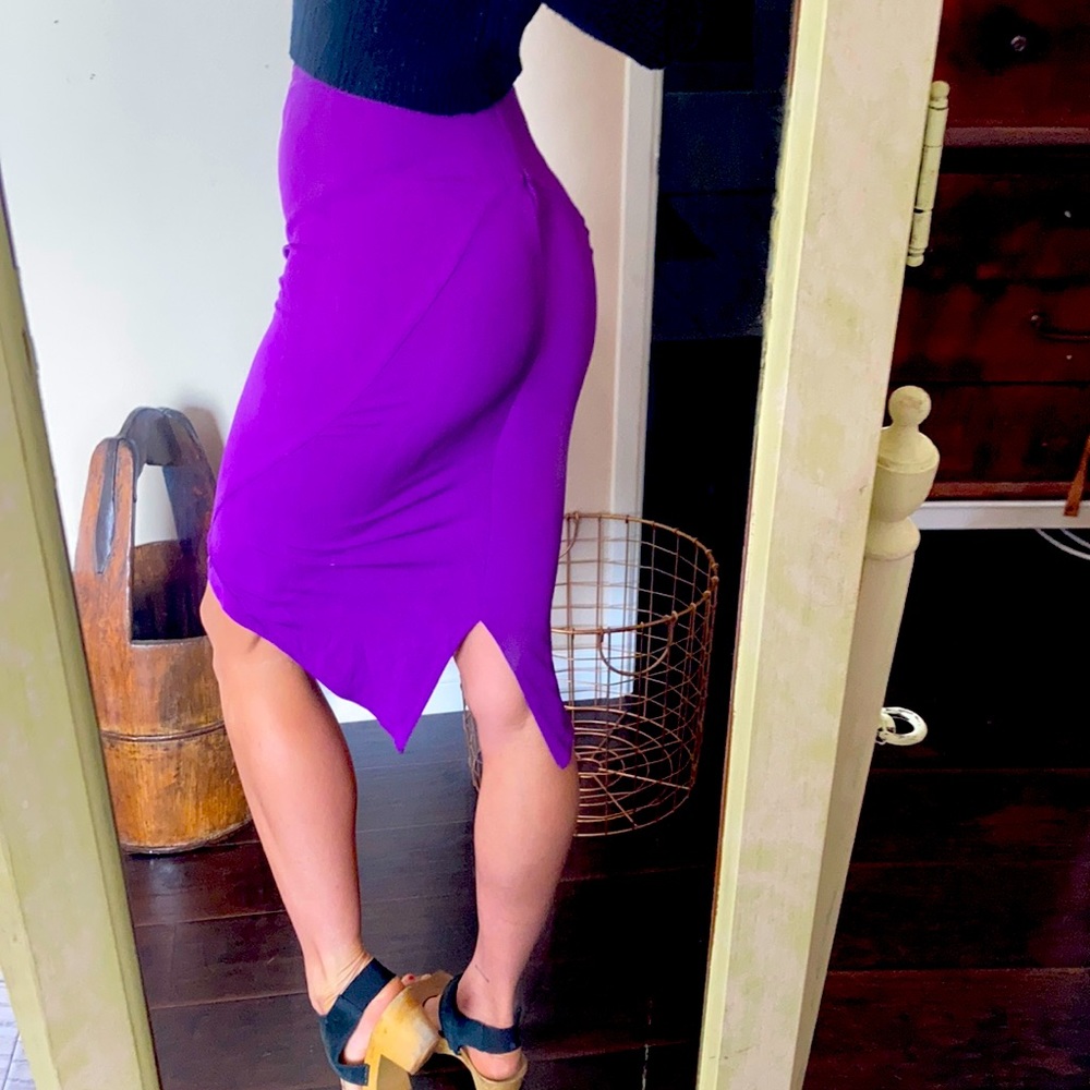 Asymmetrical vintage DVF silk skirt